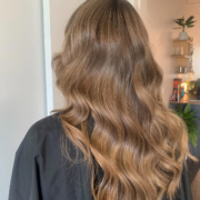 Dimensional warm brunette colour created at Absolute Hair in Waikanae