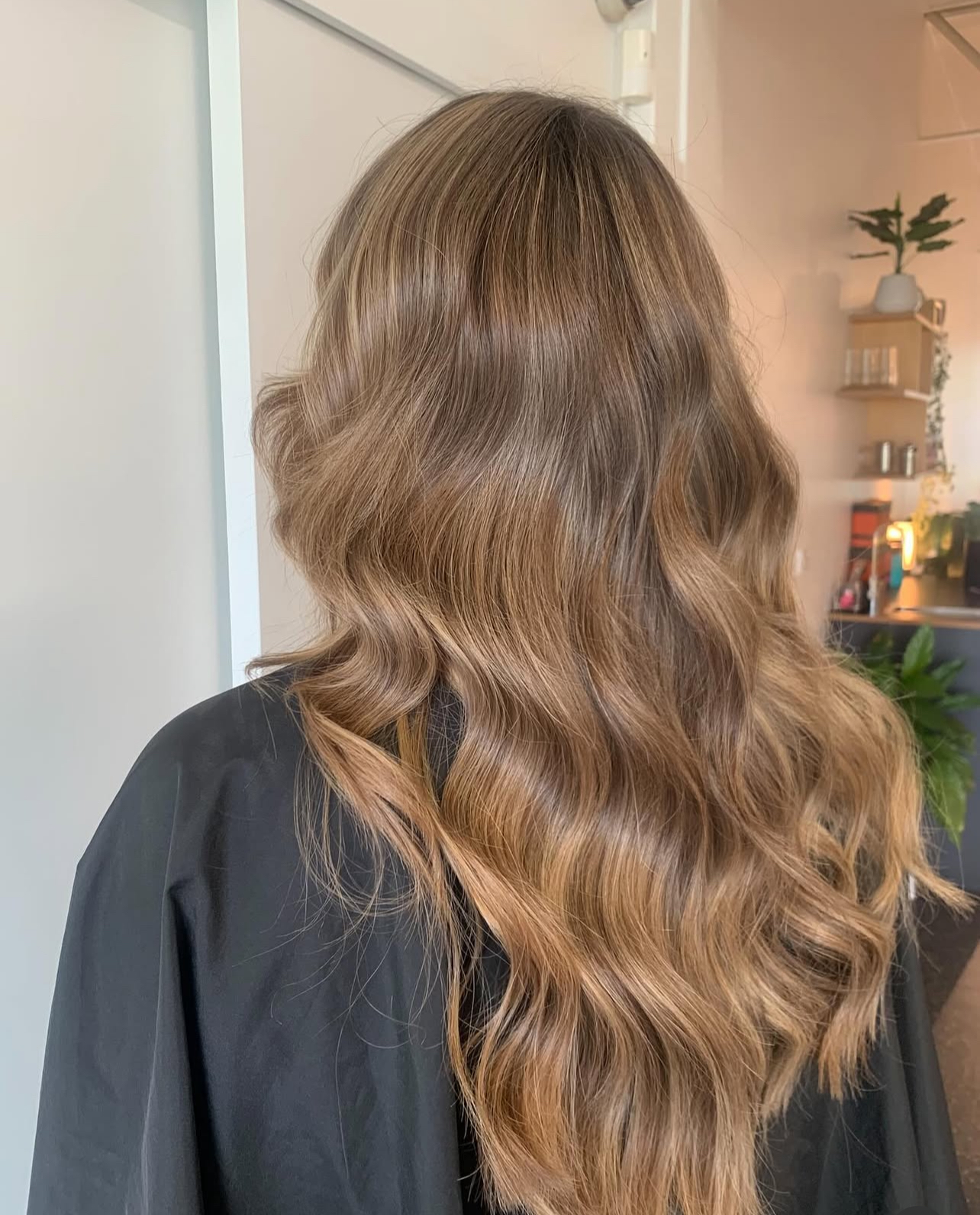 Dimensional warm brunette colour created at Absolute Hair in Waikanae